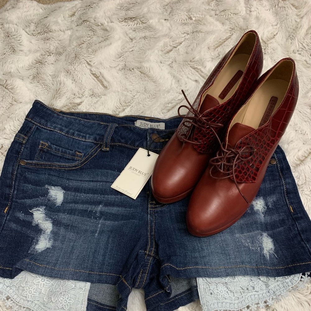 Longchamp Oxford Wedge Platform Shoes